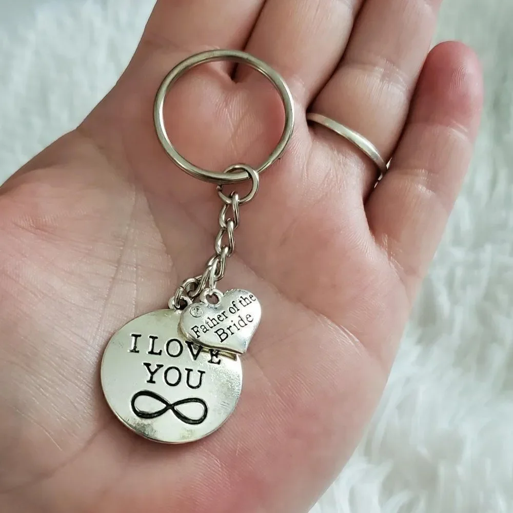 Father of the Bride Keychain, Wedding Keepsake Gift